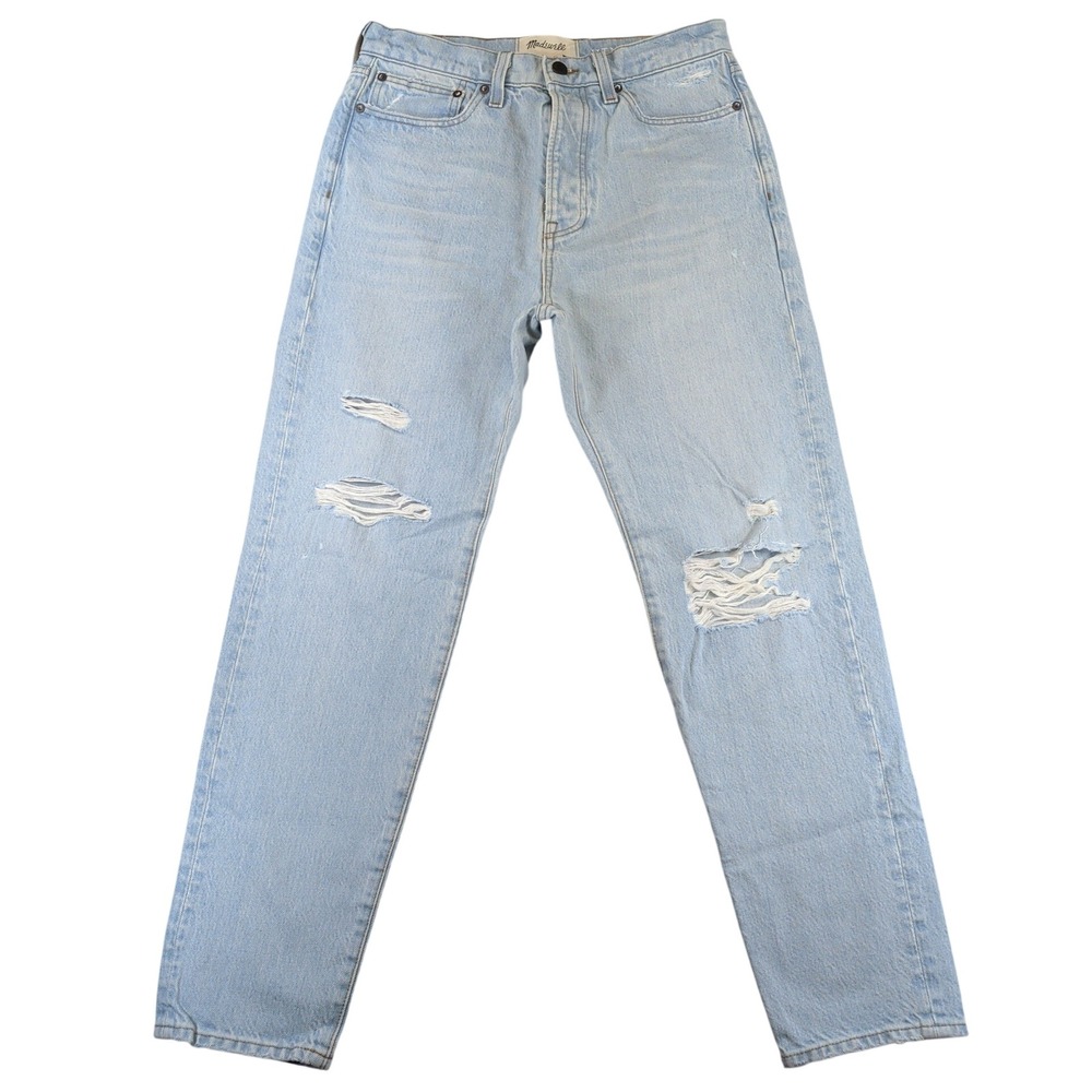 Madewell Mens Vintage Taper Light Wash Distressed Jeans 29x30 NF281 USA NEW FLAW